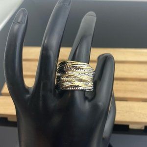SALE 3 for $15 Two Tone Silver Plated Statement Ring New